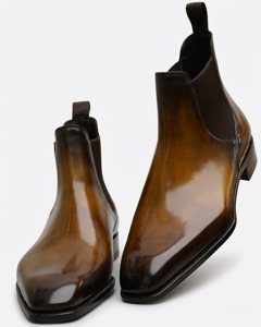 Brown leather Chelsea boots