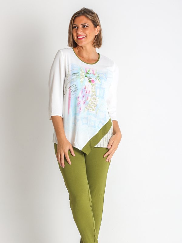3671020  BLUSA CREP ESTAMPADO PES. RECICLADO