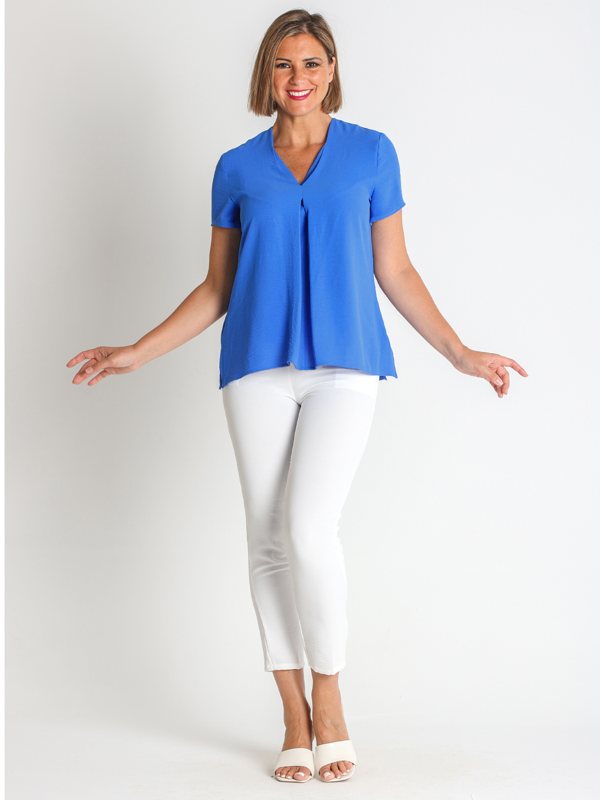 3670320  BLUSA CREP CUELLO DOBLE PICO